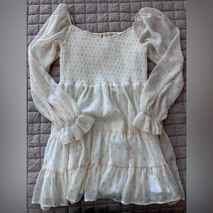 White/Gold Sparkley dress ✨